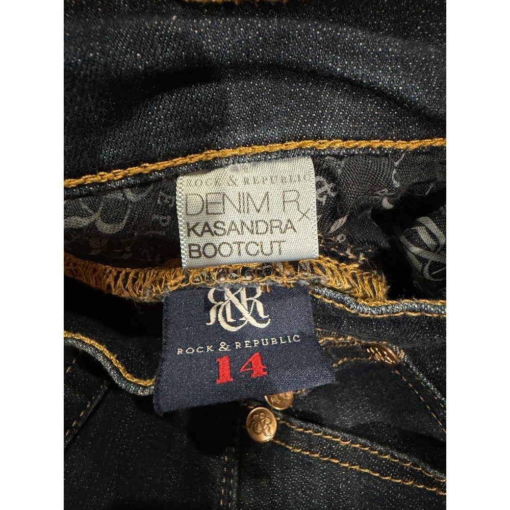 Rock & Republic Kasandra Bootcut Jeans Blue Denim Rx R012396 Size 14 M Mens - Picture 5 of 12